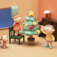 Christmas Clay Doll Slide